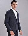 Tommy Hilfiger Solid Regular-Fit Polyester Single Breasted Blazer