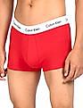 Calvin Klein Underwear Men Assorted Elasticized Waist Solid Trunks - Pack Of 3