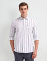 Arrow Sport Oxford Vertical Striped Shirt
