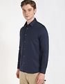 Calvin Klein Jeans Solid Regular-Fit Dobby Woven Shirt