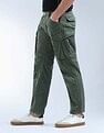 Flying Machine Mid Rise Relaxed Tapered Fit Trousers