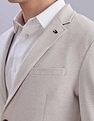 Tommy Hilfiger Checked Regular-Fit Polyester Single Breasted Blazer