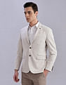 Tommy Hilfiger Checked Regular-Fit Polyester Single Breasted Blazer