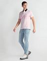 Arrow Sports Colour Block Contrast Collar Polo Shirt