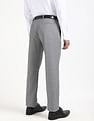 Tommy Hilfiger Regular-Fit Self-Design Mid-Rise Trouser