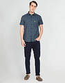 U.S. Polo Assn. Denim Co. Short Sleeve Tartan Cotton Casual Shirt