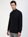 Tommy Hilfiger Cotton Cable Mock Neck Sweater
