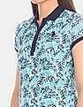 U.S. Polo Assn. Women All Over Print Pique Polo Shirt