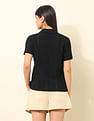 U.S. Polo Assn. Women Regular Fit Textured Polo Shirt