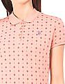 U.S. Polo Assn. Women Regular Fit Printed Polo Shirt