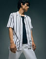 Flying Machine Vertical Striped Original Cuban Shirt