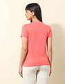 U.S. Polo Assn. Women Regular Fit Brand Printed T-Shirt