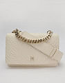 Tommy Hilfiger Textured White PU Sling Bag