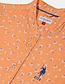 U.S. Polo Assn. Kids Boys Mandarin Collar Printed Shirt