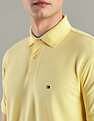Tommy Hilfiger Solid Regular-Fit Cotton Polo T-Shirt
