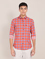 U.S. Polo Assn. Spread Collar Cotton Check Casual Shirt