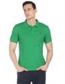 AD by Arvind Typography Print Cotton Polo Shirt