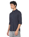 Calvin Klein Jeans Men Navy Slim Fit Pure Cotton Solid Casual Shirt