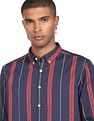 Flying Machine Vertical Stripe Twill Shirt