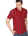 Arrow Sports Vertical Stripe Cotton Polo Shirt
