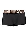 Calvin Klein Underwear Men Black Elasticized Brand Waist Solid Trunks