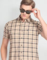 Arrow Sports Tartan Check Twill Casual Shirt