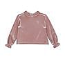 U.S. Polo Assn. Kids Peter Pan Collar Velvet Top