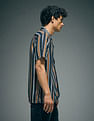 Flying Machine Vertical Stripe Viscose Shirt