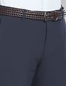 AD by Arvind Twill Solid Smart Flex Formal Trousers