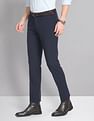 AD by Arvind Twill Solid Smart Flex Formal Trousers