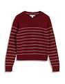 Tommy Hilfiger Kids Girls Round Neck Striped Sweatshirt