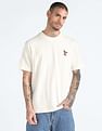 Flying Machine Embroidered Graphic Oversized T-Shirt