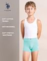 USPA Innerwear Boys Cotton Spandex Solid Trunks - Pack Of 3
