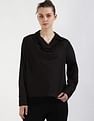 Calvin Klein Jeans Regular-Fit Polyester Spread Collar Top