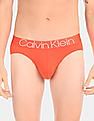 Calvin Klein Underwear Men Orange Elasticized Waist Solid Hip Briefs