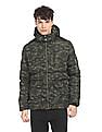 U.S. Polo Assn. Denim Co. Men Olive Long Sleeve Camouflage Print Puffer Jacket
