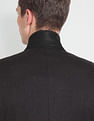 Arrow Notch Lapel Collar Knit Blazer