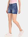 U.S. Polo Assn. Women Blue Whiskered Denim Shorts