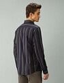 Arrow Sport Manhattan Slim Fit Vertical Striped Shirt