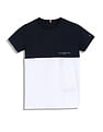Tommy Hilfiger Boys Blue Colour Blocked T-Shirt
