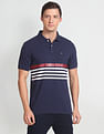Arrow Sports Horizontal Stripe Cotton Polo Shirt