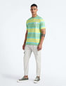 Flying Machine Horizontal Stripe Oversized T-Shirt