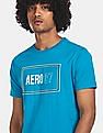 Aeropostale Men Blue Crew Neck Cotton T-Shirt