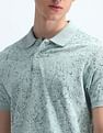 Flying Machine Abstract Pattern Pure Cotton Polo Shirt