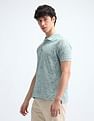 Flying Machine Abstract Pattern Pure Cotton Polo Shirt