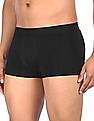 Calvin Klein Underwear Men Black Elasticized Brand Waist Solid Trunks