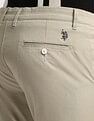 U.S. Polo Assn. Printed Slim Straight Fit Satin Trousers