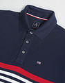 Arrow Sports Horizontal Stripe Pique Polo Shirt