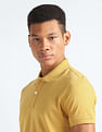 Flying Machine Pure Cotton Solid Polo Shirt