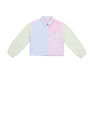 U.S. Polo Assn. Kids Girls Vertcial Striped Colorblocked Top